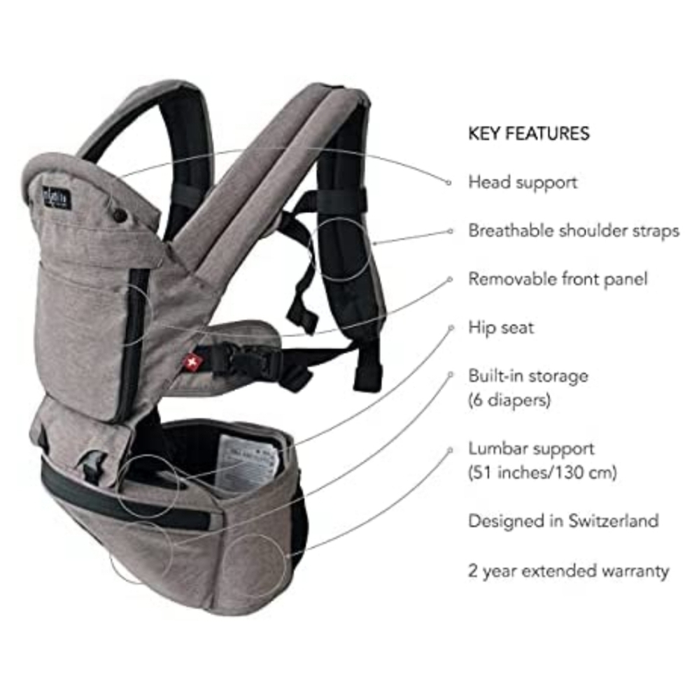 Mia Mily baby carrier in stone grey color